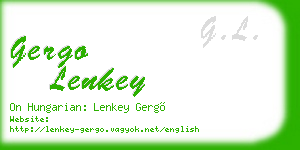 gergo lenkey business card